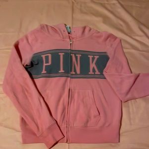 Pink and gray PINK zip up hoody